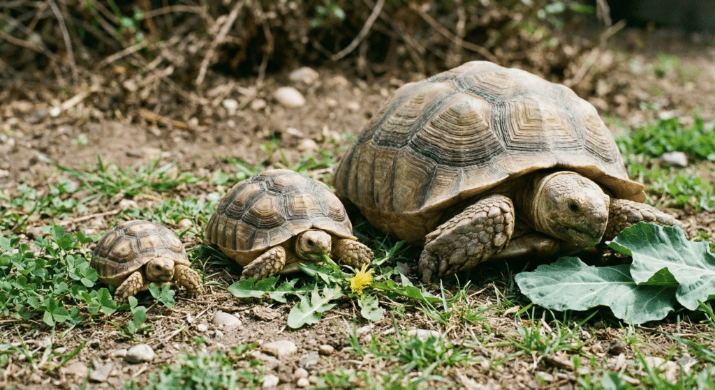 sulcata growth from baby to adult